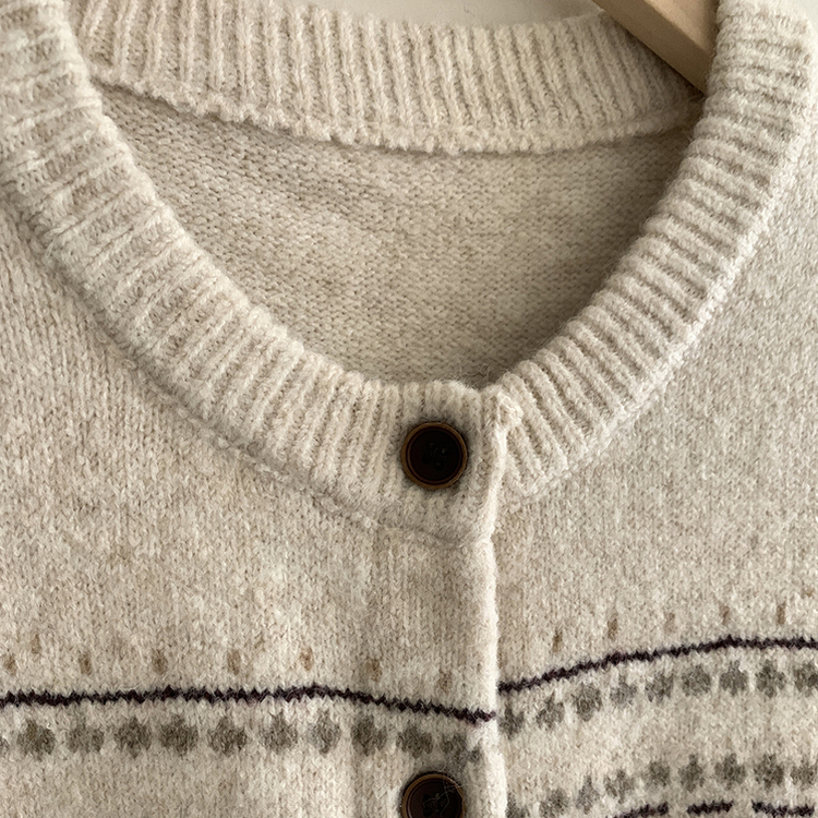 厚手ノルディックニットカーディガン