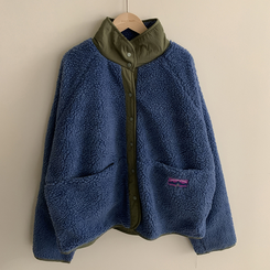 リバーシブルボアフリースハイネックジャンパー(6color)