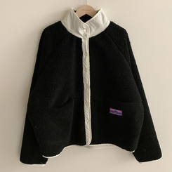 リバーシブルボアフリースハイネックジャンパー(6color)