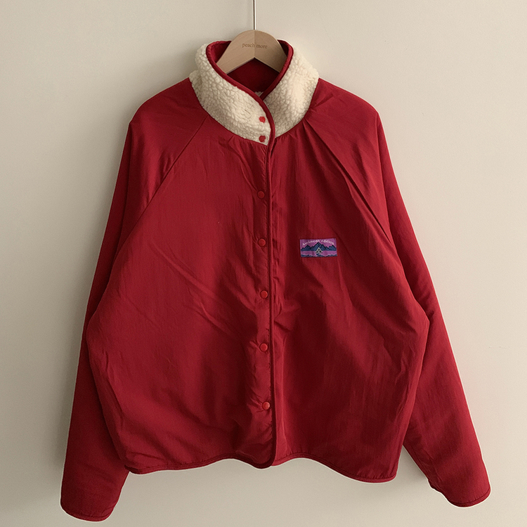 リバーシブルボアフリースハイネックジャンパー(6color)