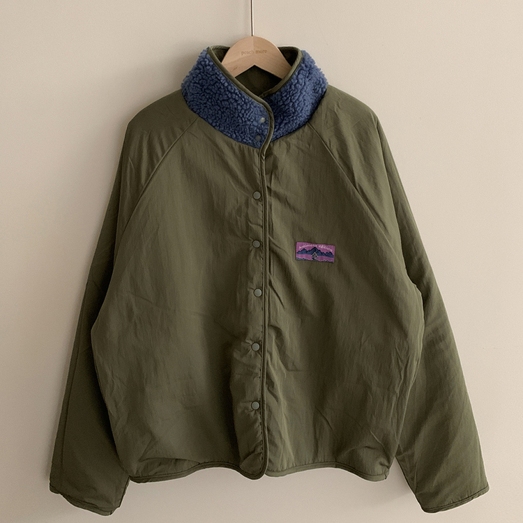 リバーシブルボアフリースハイネックジャンパー(6color)