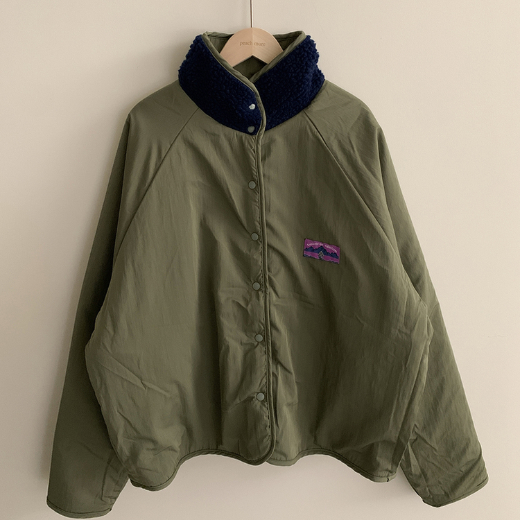 リバーシブルボアフリースハイネックジャンパー(6color)