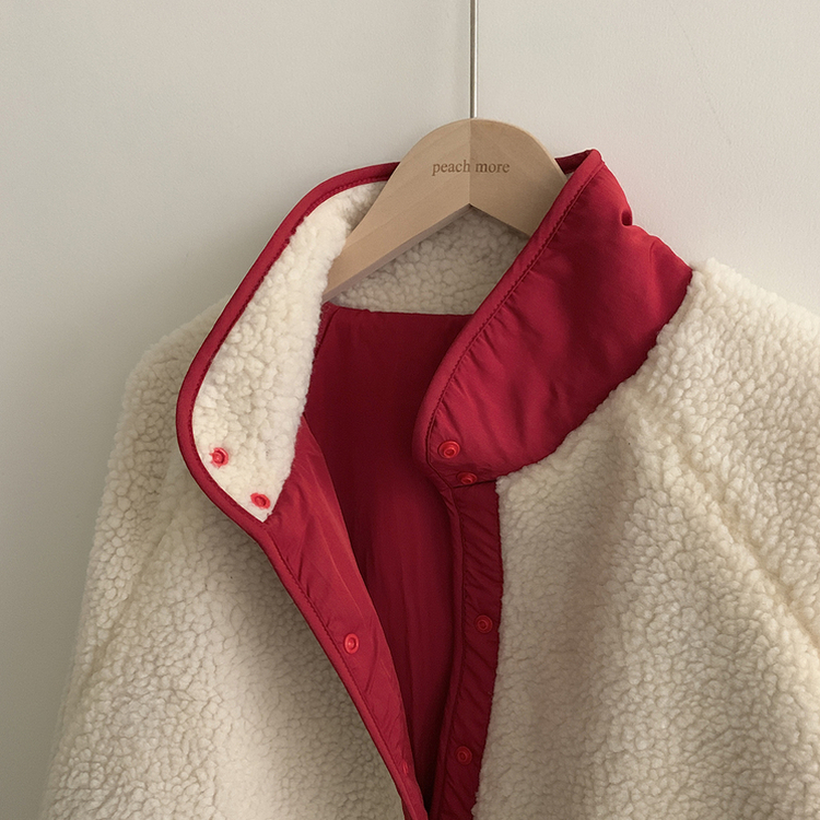 リバーシブルボアフリースハイネックジャンパー(6color)