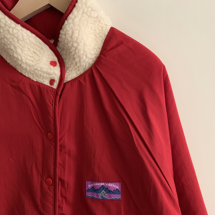 リバーシブルボアフリースハイネックジャンパー(6color)