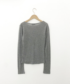 アーガイルテンセル長袖Tシャツ