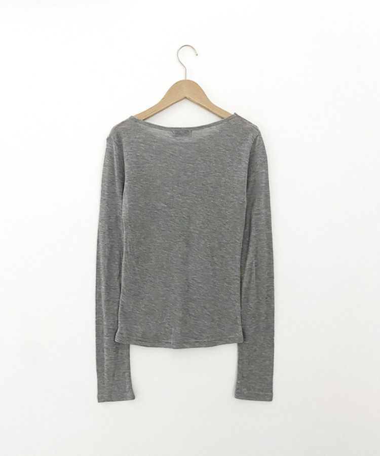 アーガイルテンセル長袖Tシャツ