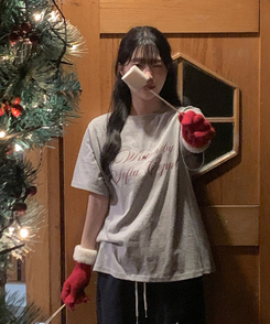 ソフィアピーチ半袖Tシャツ MELANGE