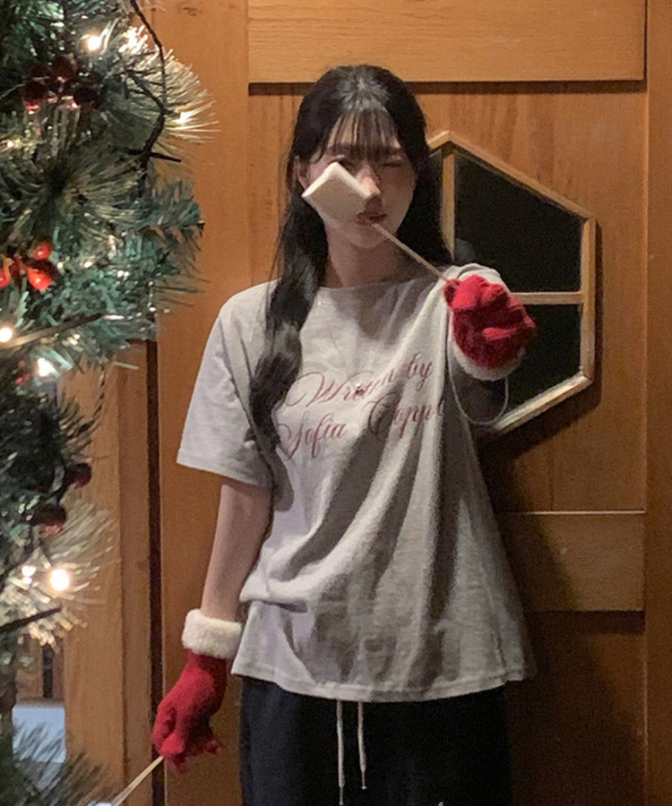 ソフィアピーチ半袖Tシャツ MELANGE