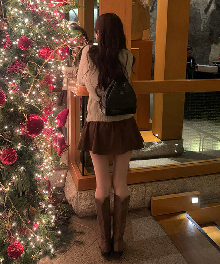 ナットキャッシュスカート BROWN