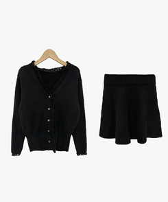 【SET】ムードカーディガン スカート