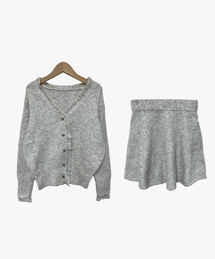 【SET】ムードカーディガン スカート