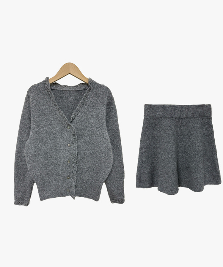 【SET】ムードカーディガン スカート
