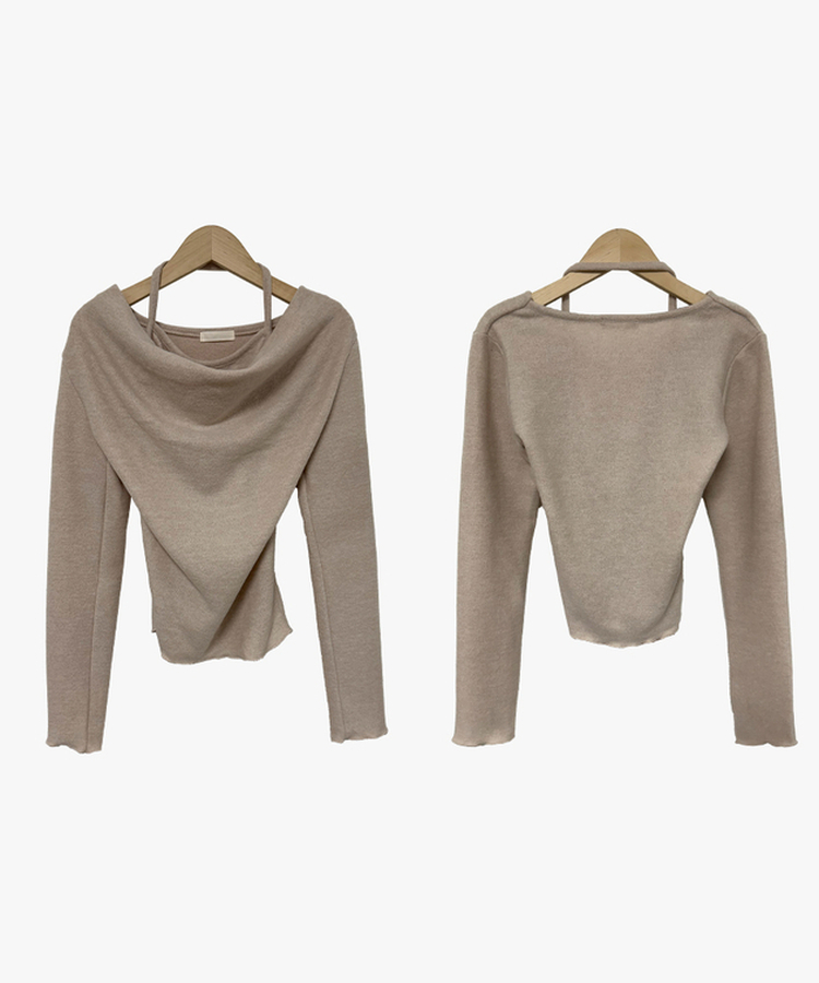 ホルタードレープTシャツ(5color)