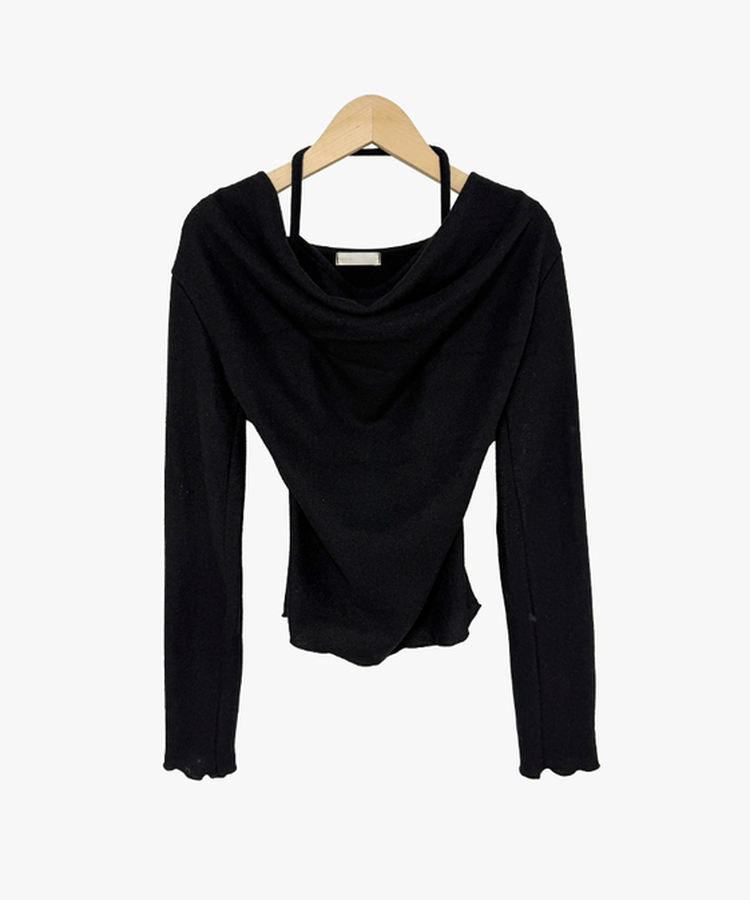 ホルタードレープTシャツ(5color)