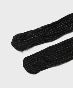 グリッターパターンストッキング(100D)