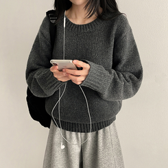 厚手ベーシックニット(8color) CHARCOAL