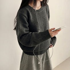 厚手ベーシックニット(8color) CHARCOAL