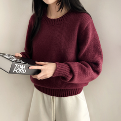 厚手ベーシックニット(8color) WINE