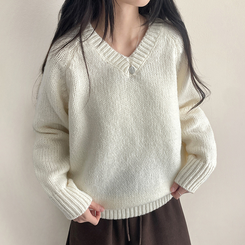 厚手ベーシックニット(8color) IVORY