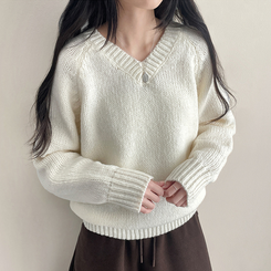 厚手ベーシックニット(8color) IVORY