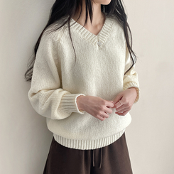 厚手ベーシックニット(8color) IVORY