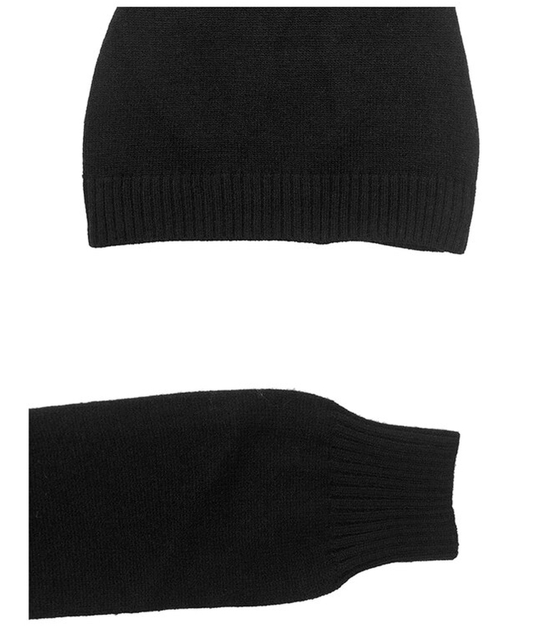 ディープVネックスリムオフニット