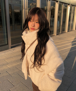 ーウールカラーリバーシブルショートダウン WHITE