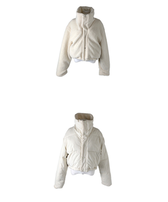 ーウールカラーリバーシブルショートダウン