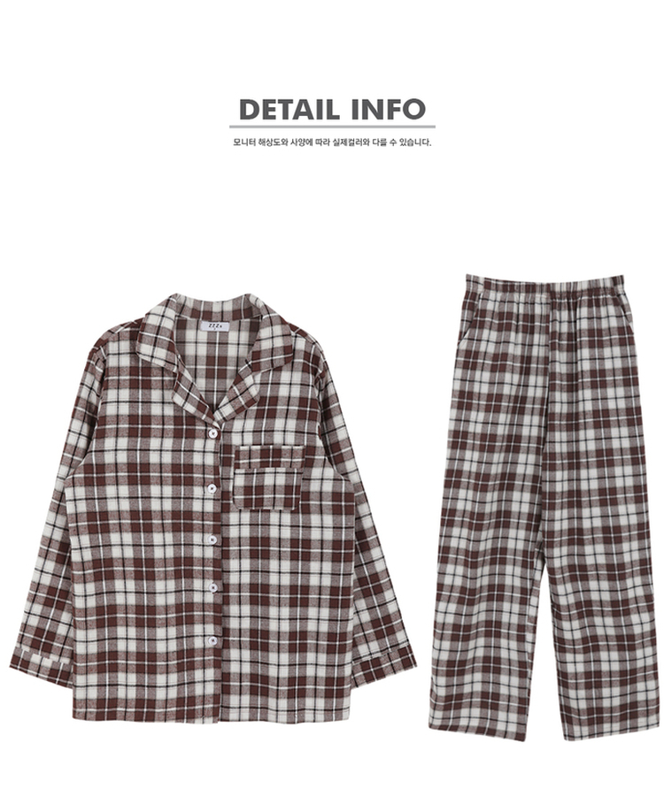 【SET】キルティングチェックパジャマ