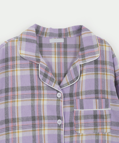 【SET】ラベンダーチェックパジャマ