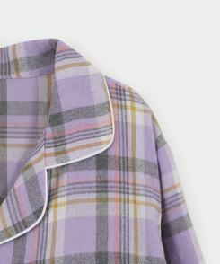 【SET】ラベンダーチェックパジャマ