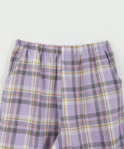【SET】ラベンダーチェックパジャマ