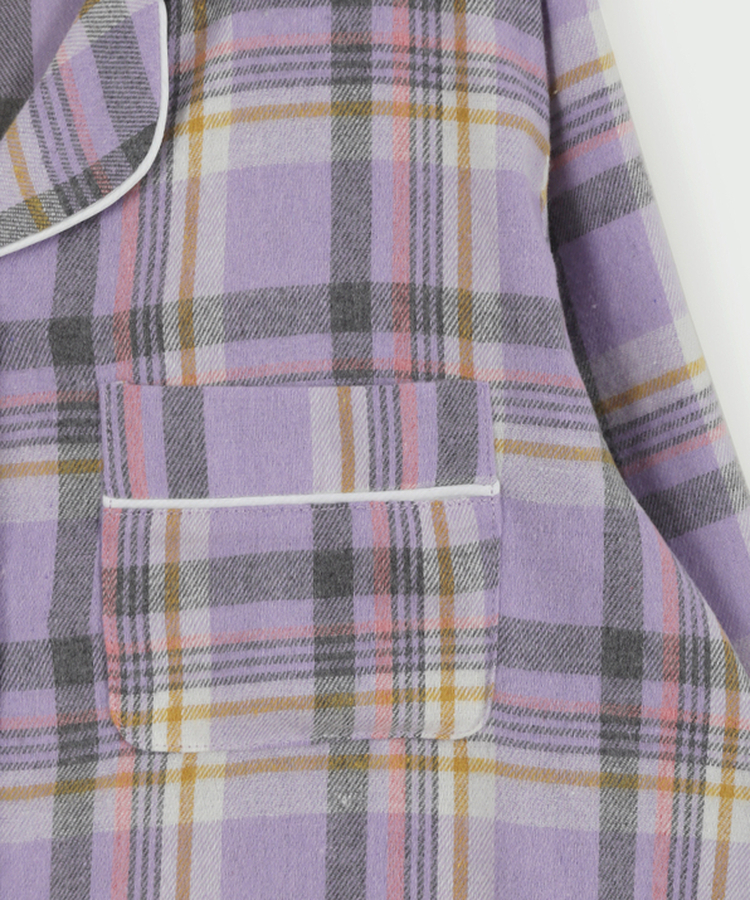 【SET】ラベンダーチェックパジャマ