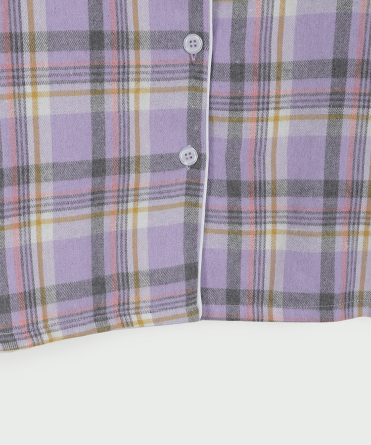 【SET】ラベンダーチェックパジャマ