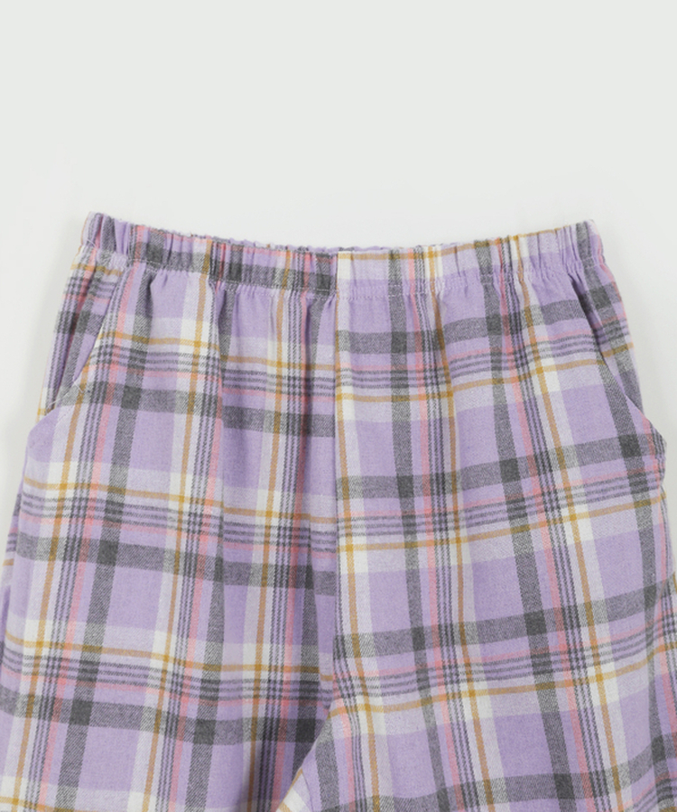 【SET】ラベンダーチェックパジャマ