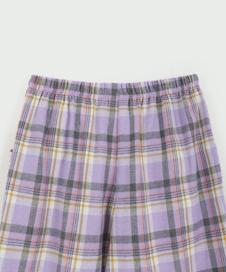 【SET】ラベンダーチェックパジャマ