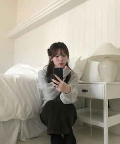 ハイネックカーディガン GREY