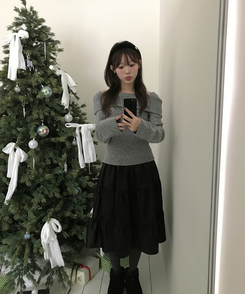 ソフトオフショルダーTシャツ GREY