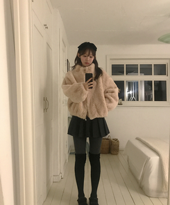 プリーツハーフスカート GREY