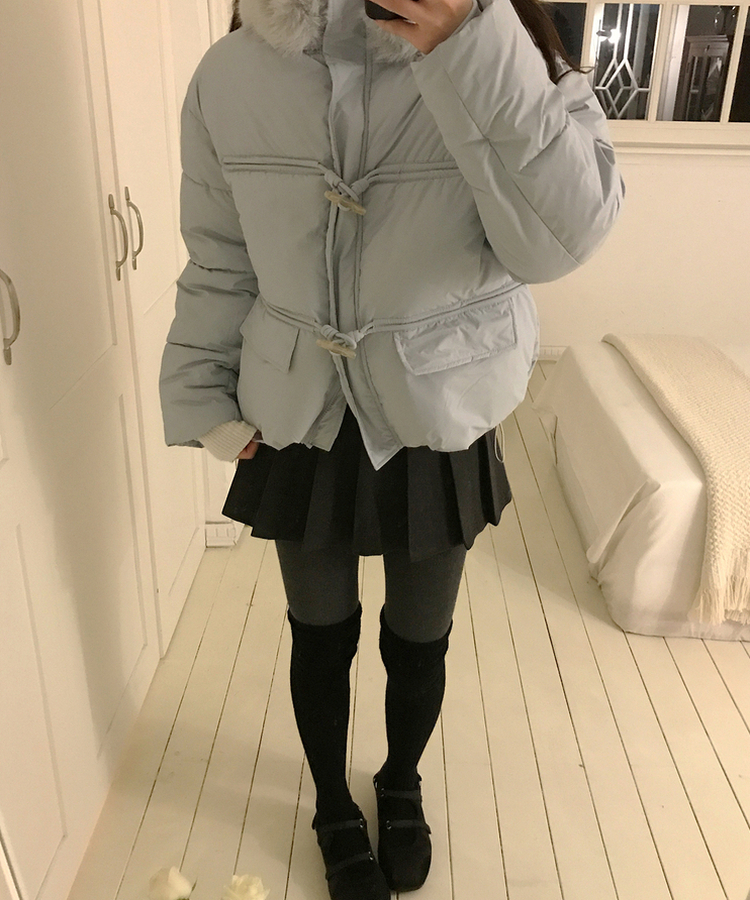 プリーツハーフスカート GREY