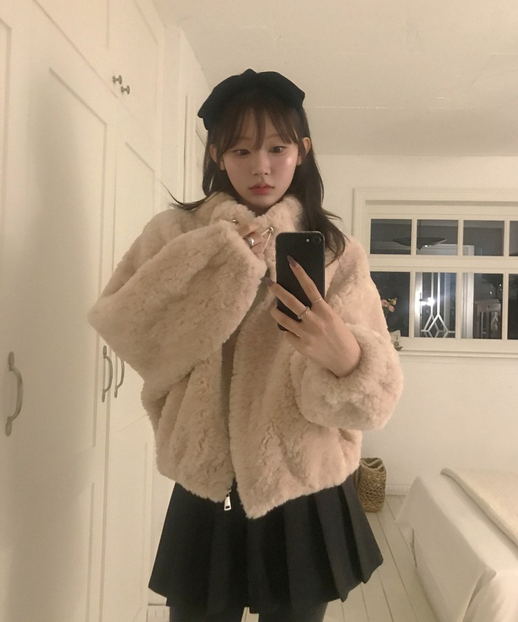 プリーツハーフスカート GREY