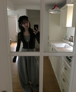 【SET】レイヤードカーディガン スリーブレス BLACK