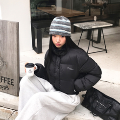 ハイパーレタリングショートダウン BLACK