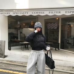 ハイパーレタリングショートダウン BLACK