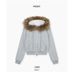 フードファーフードジップアップ