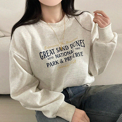 【起毛】クロップオーバーフィットトレーナー OATMEAL