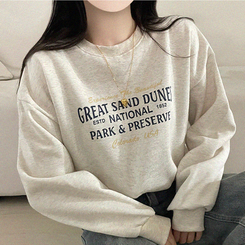 【起毛】クロップオーバーフィットトレーナー OATMEAL