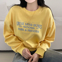 【起毛】クロップオーバーフィットトレーナー YELLOW