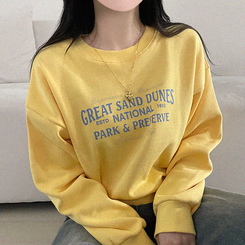 【起毛】クロップオーバーフィットトレーナー YELLOW