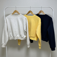 【起毛】クロップオーバーフィットトレーナー